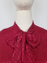 Load image into Gallery viewer, Vintage 80s St Michael pussy bow paisley blouse
