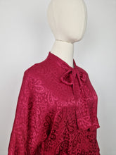 Load image into Gallery viewer, Vintage 80s St Michael pussy bow paisley blouse
