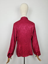 Load image into Gallery viewer, Vintage 80s St Michael pussy bow paisley blouse
