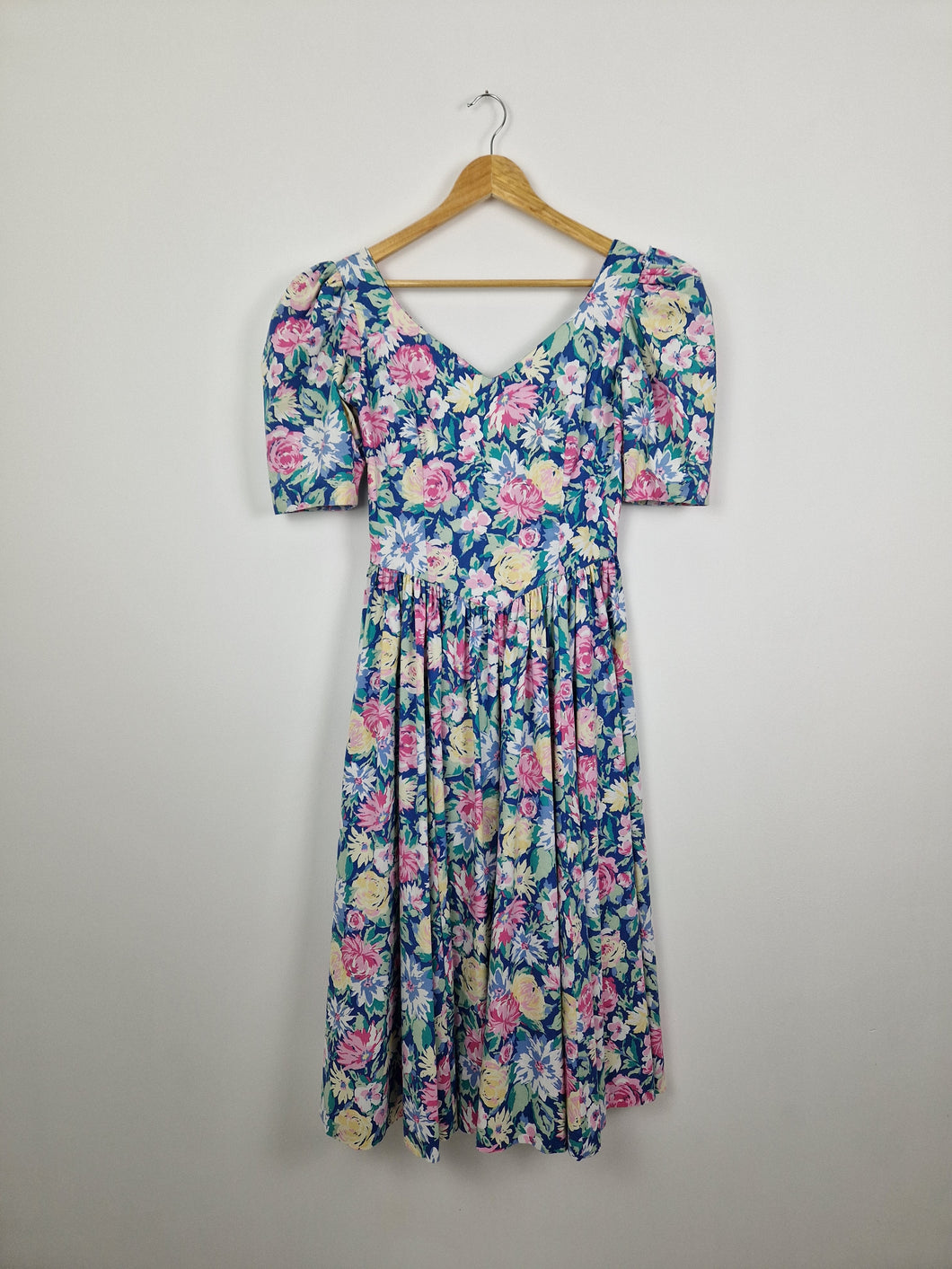 Vintage 80s Laura Ashley ballgown cotton dress