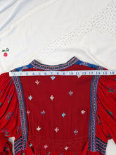 Load image into Gallery viewer, Vintage 70s Afghan embroidered cotton dress
