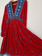 Load image into Gallery viewer, Vintage 70s Afghan embroidered cotton dress
