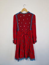 Load image into Gallery viewer, Vintage 70s Afghan embroidered cotton dress
