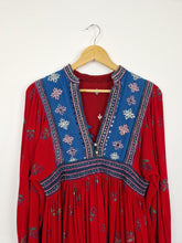 Load image into Gallery viewer, Vintage 70s Afghan embroidered cotton dress
