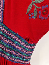 Load image into Gallery viewer, Vintage 70s Afghan embroidered cotton dress
