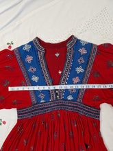 Load image into Gallery viewer, Vintage 70s Afghan embroidered cotton dress
