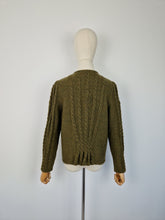 Load image into Gallery viewer, Vintage forest green cardigan
