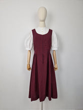 Load image into Gallery viewer, Vintage dirndl gingham dress
