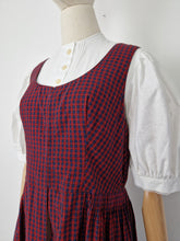 Load image into Gallery viewer, Vintage dirndl gingham dress
