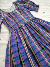 Load image into Gallery viewer, Vintage raw silk checked dress

