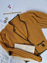 Load image into Gallery viewer, Vintage honey mustard mutton sleeve cardigan
