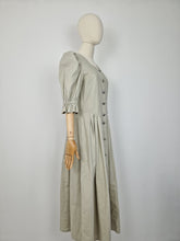 Load image into Gallery viewer, Vintage sand linen and cotton dress
