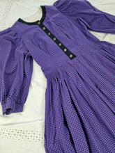 Load image into Gallery viewer, Vintage Austrian purple cotton dress
