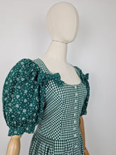 Load image into Gallery viewer, Vintage gingham bow dress
