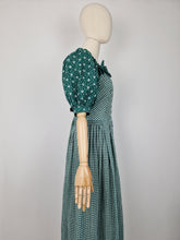 Load image into Gallery viewer, Vintage gingham bow dress
