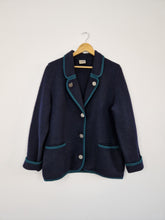 Load image into Gallery viewer, Vintage navy wool blazer
