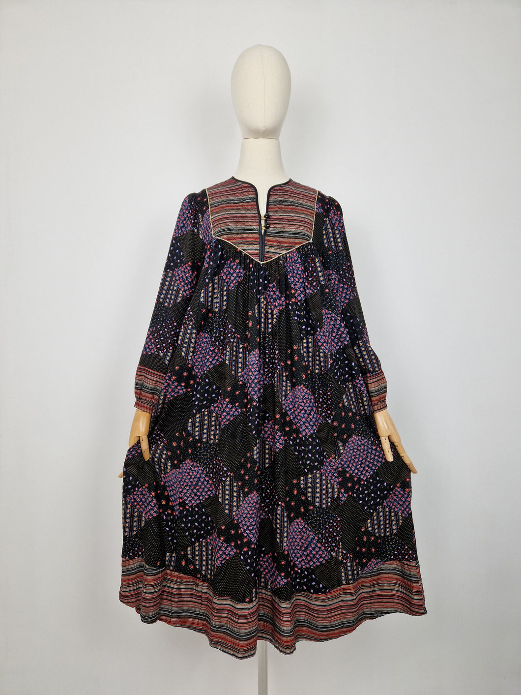 Vintage bohemian smock dress