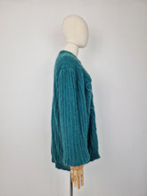 Load image into Gallery viewer, Vintage green mohair cardigan
