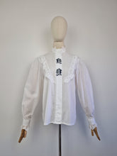 Load image into Gallery viewer, Vintage Austrian white cotton blouse
