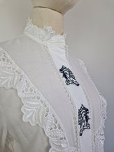 Load image into Gallery viewer, Vintage Austrian white cotton blouse
