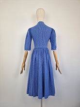 Load image into Gallery viewer, Vintage 80s gingham dirndl cottagecore dress
