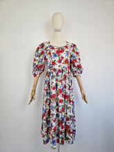 Load image into Gallery viewer, Vintage 80s Austrian cotton floral dress
