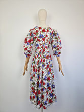 Load image into Gallery viewer, Vintage 80s Austrian cotton floral dress

