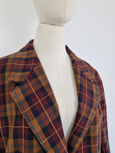 Load image into Gallery viewer, Vintage checked wool blazer
