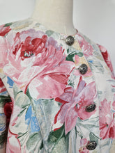 Load image into Gallery viewer, Vintage floral cotton and linen blazer
