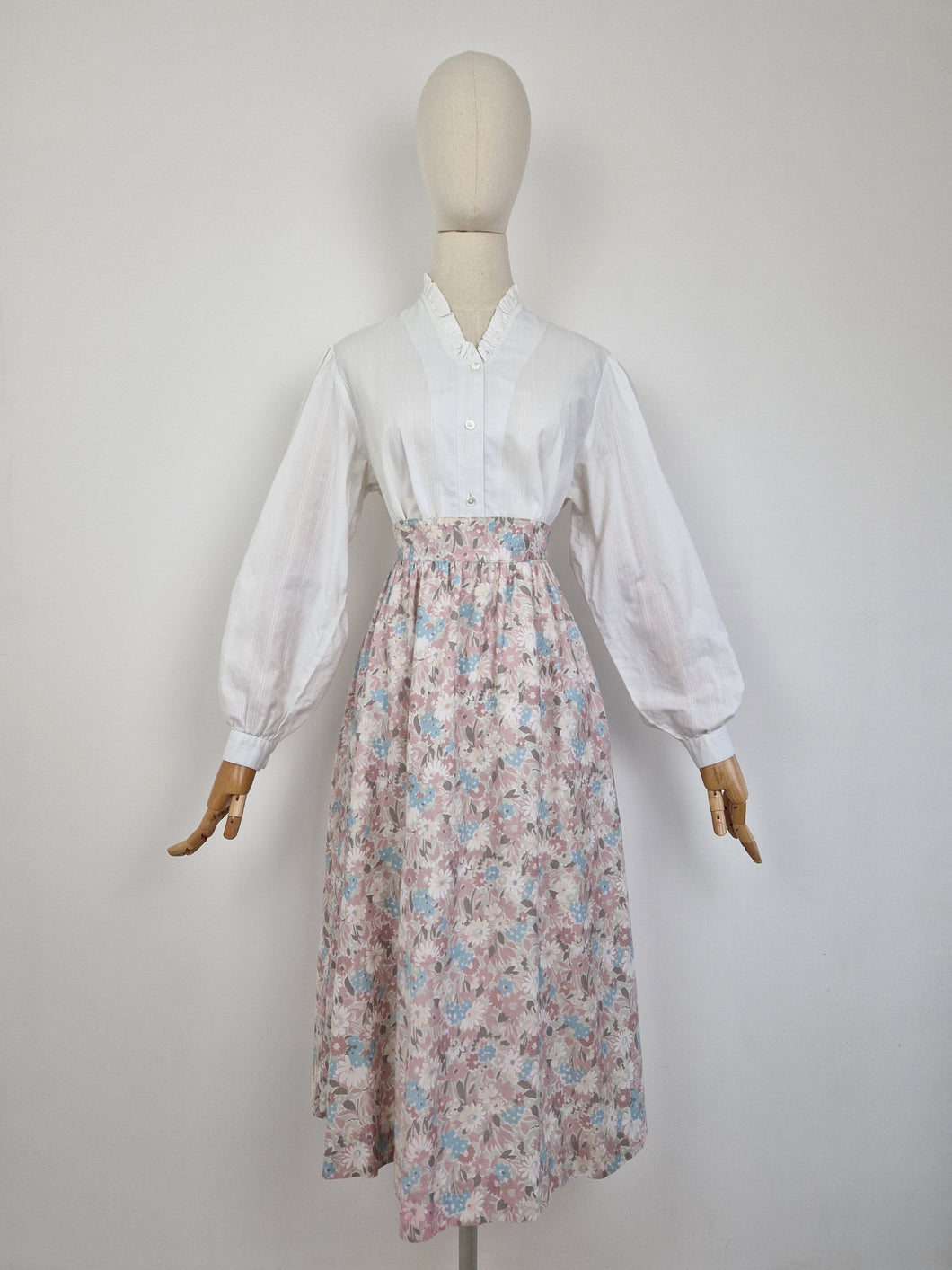 Vintage pastel floral skirt
