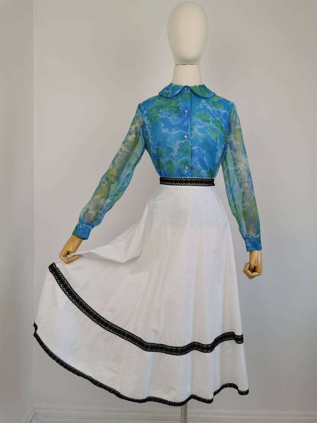Vintage cotton prairie skirt