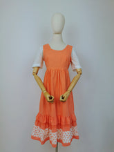 Load image into Gallery viewer, Vintage peach polka dot cotton sundress
