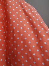 Load image into Gallery viewer, Vintage peach polka dot cotton sundress
