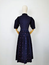 Load image into Gallery viewer, Vintage 80s puff sleeves dirndl dress
