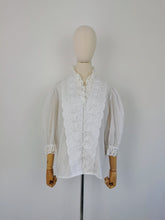 Load image into Gallery viewer, Vintage ruffle blouse
