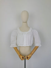 Load image into Gallery viewer, Vintage dirndl crochet blouse
