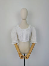 Load image into Gallery viewer, Vintage dirndl crochet blouse
