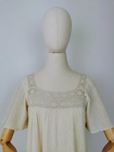 Load image into Gallery viewer, Vintage bohemian cheesecloth dress
