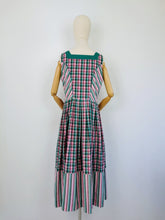 Load image into Gallery viewer, Vintage pastel checked dirndl dress
