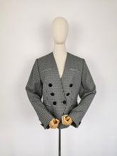 Load image into Gallery viewer, Vintage gingham wool blend blazer
