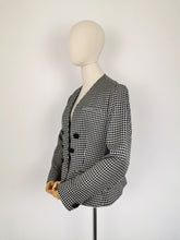 Load image into Gallery viewer, Vintage gingham wool blend blazer
