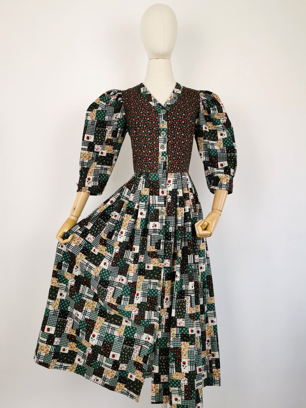 Vintage Austrian patchwork dress