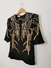 Load image into Gallery viewer, Vintage Frank Usher sequins silk blouse

