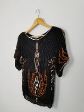 Load image into Gallery viewer, Vintage Frank Usher sequins silk blouse
