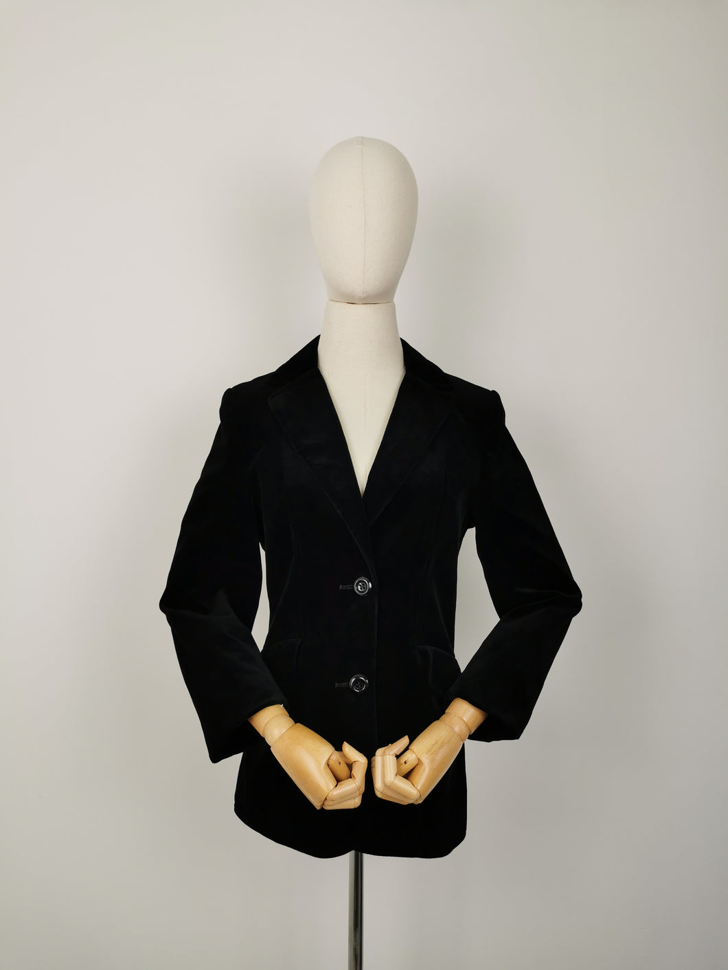 Vintage black velvet blazer