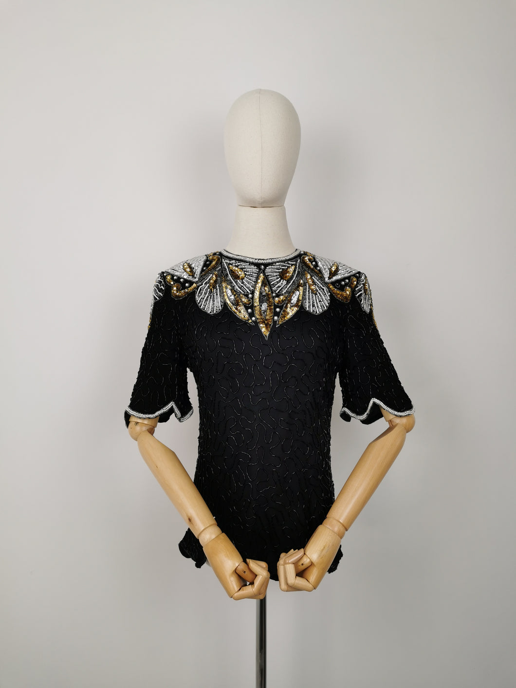 Vintage Laurence Kazar sequins blouse