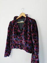 Load image into Gallery viewer, Vintage colourful velour blazer
