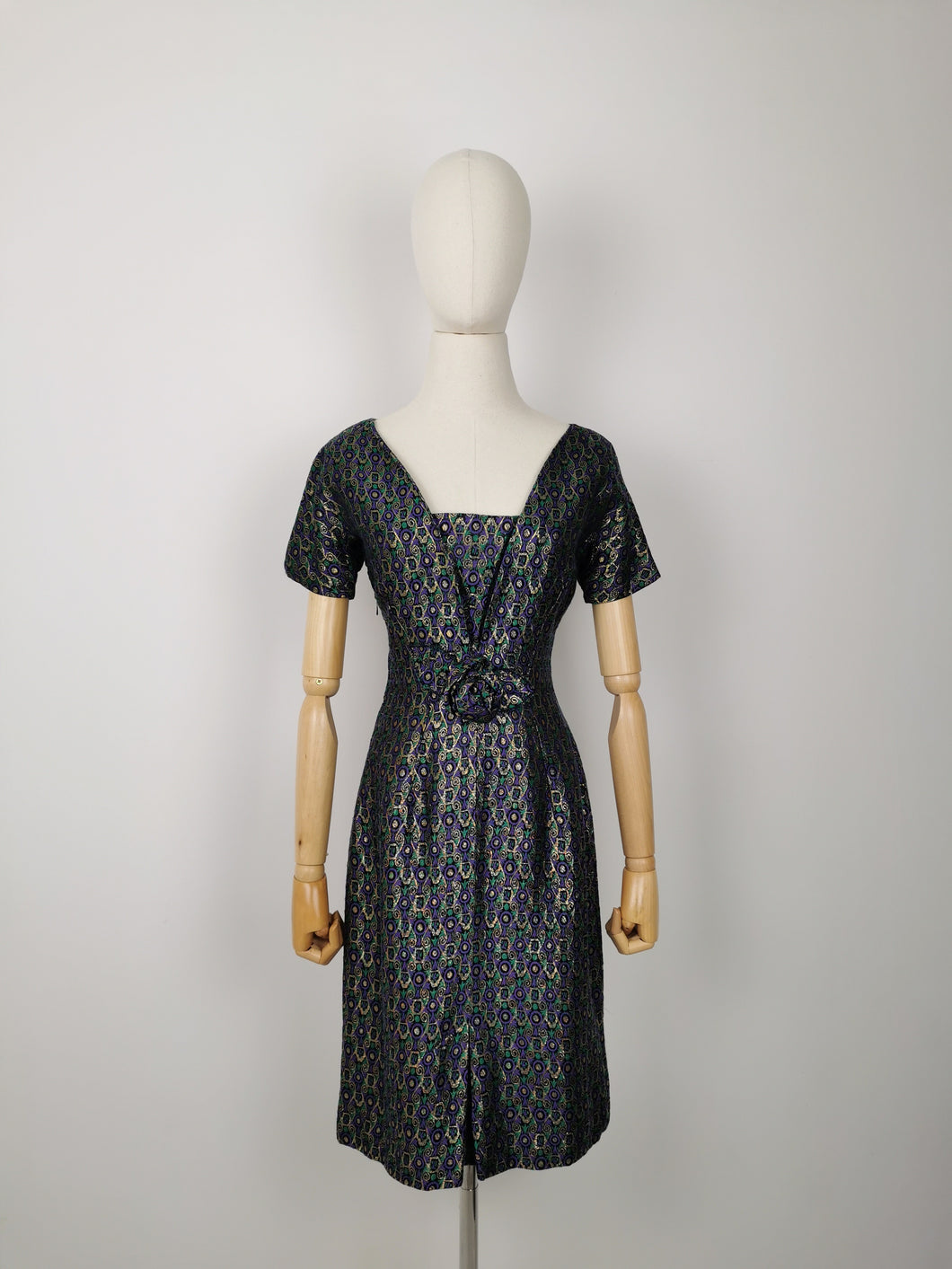 Vintage 60s abstract jacquard dress