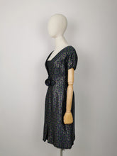 Load image into Gallery viewer, Vintage 60s abstract jacquard dress
