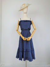 Load image into Gallery viewer, Vintage polka dot cotton sundress
